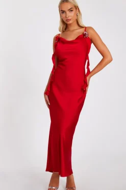 Quiz Day At The Races|Christening Guest>Satin Corsage Midaxi Dress