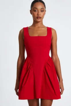 Quiz Trending: Red|Casual Clothing>Red Scoop Back Skater Dress