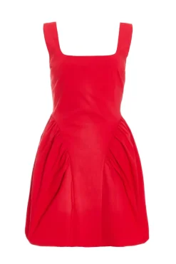 Quiz Trending: Red|Casual Clothing>Red Scoop Back Skater Dress