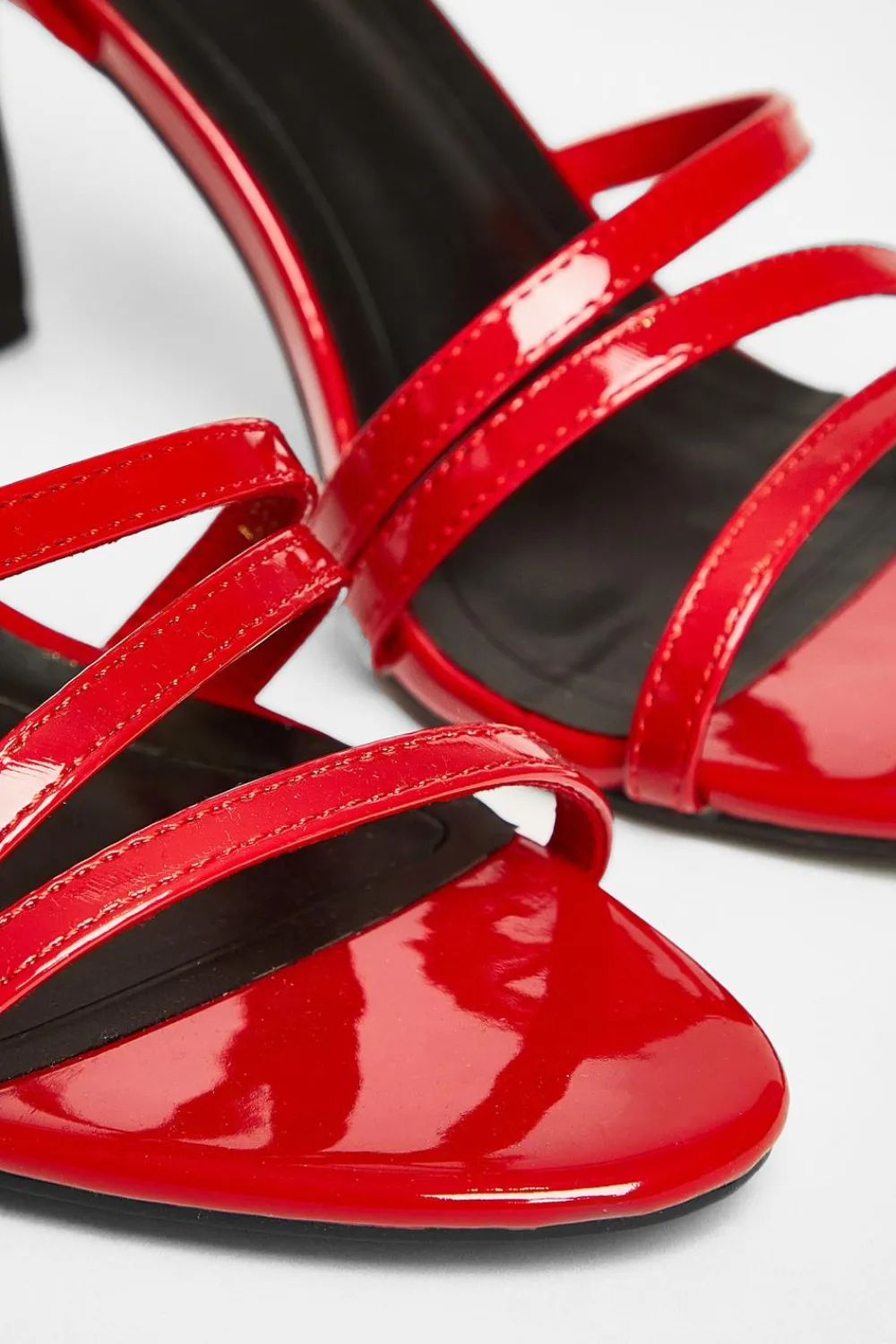 Quiz Heels>Red Strappy Heels