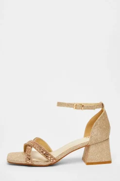 Quiz Shoe & Bag Sets|Occasion Shoes>Diamante Low Block Heels