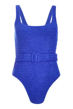 Quiz Holiday Accessories|Holiday>Royal Blue Crinkle Swimsuit