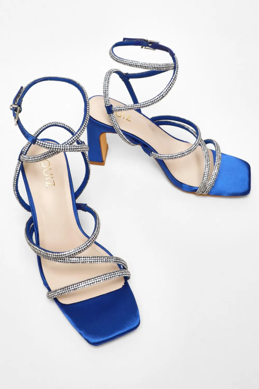 Quiz Occasion Shoes|Prom & Ball>Diamante Strappy Block Heeled Sandals