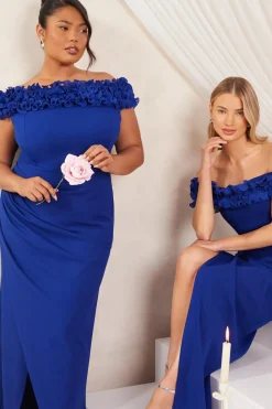 Quiz Prom Dresses|Evening Dresses>Royal Blue Ruffle Maxi Dress