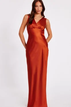 Quiz Prom Dresses|Prom & Ball>Satin Cowl Back Maxi Dress