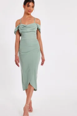 Quiz Day At The Races|Christening Guest>Cold Shoulder Midi Dress