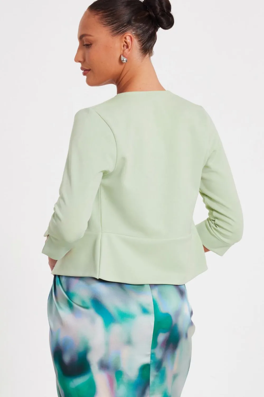Quiz Day At The Races|Christening Guest>Sage Cropped Jacket