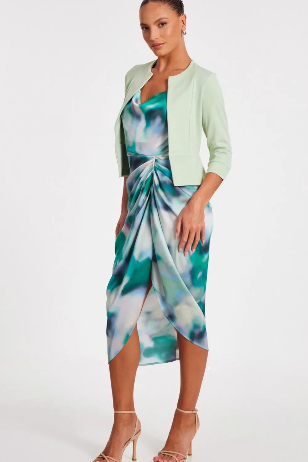 Quiz Day At The Races|Christening Guest>Sage Cropped Jacket