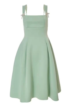 Quiz Evening Dresses|Day At The Races>Sage Diamante Bow Midi Dress