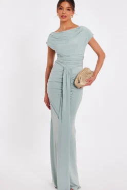 Quiz Evening Dresses|Dresses>Drape Front Maxi Dress