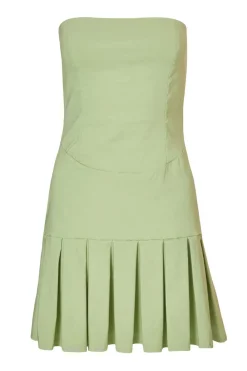 Quiz Summer Clothes|Holiday>Sage Pleated Mini Dress