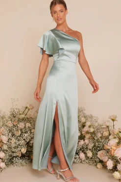 Quiz Prom Dresses|Prom & Ball>Satin One Shoulder Maxi Dress
