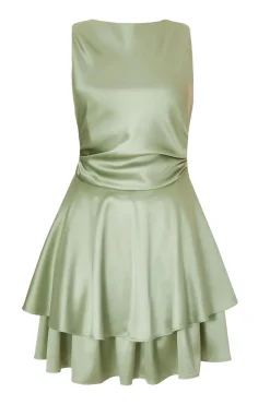 Quiz Day At The Races|Summer Clothes>Satin Tiered Skater Dress