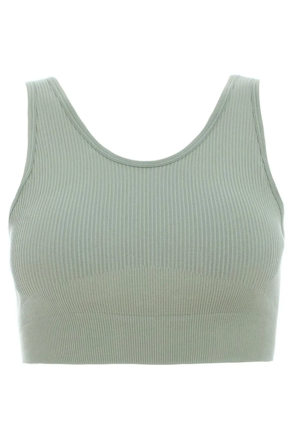 Quiz Crop Tops|Tops>Sage Seamless Strappy Crop Top