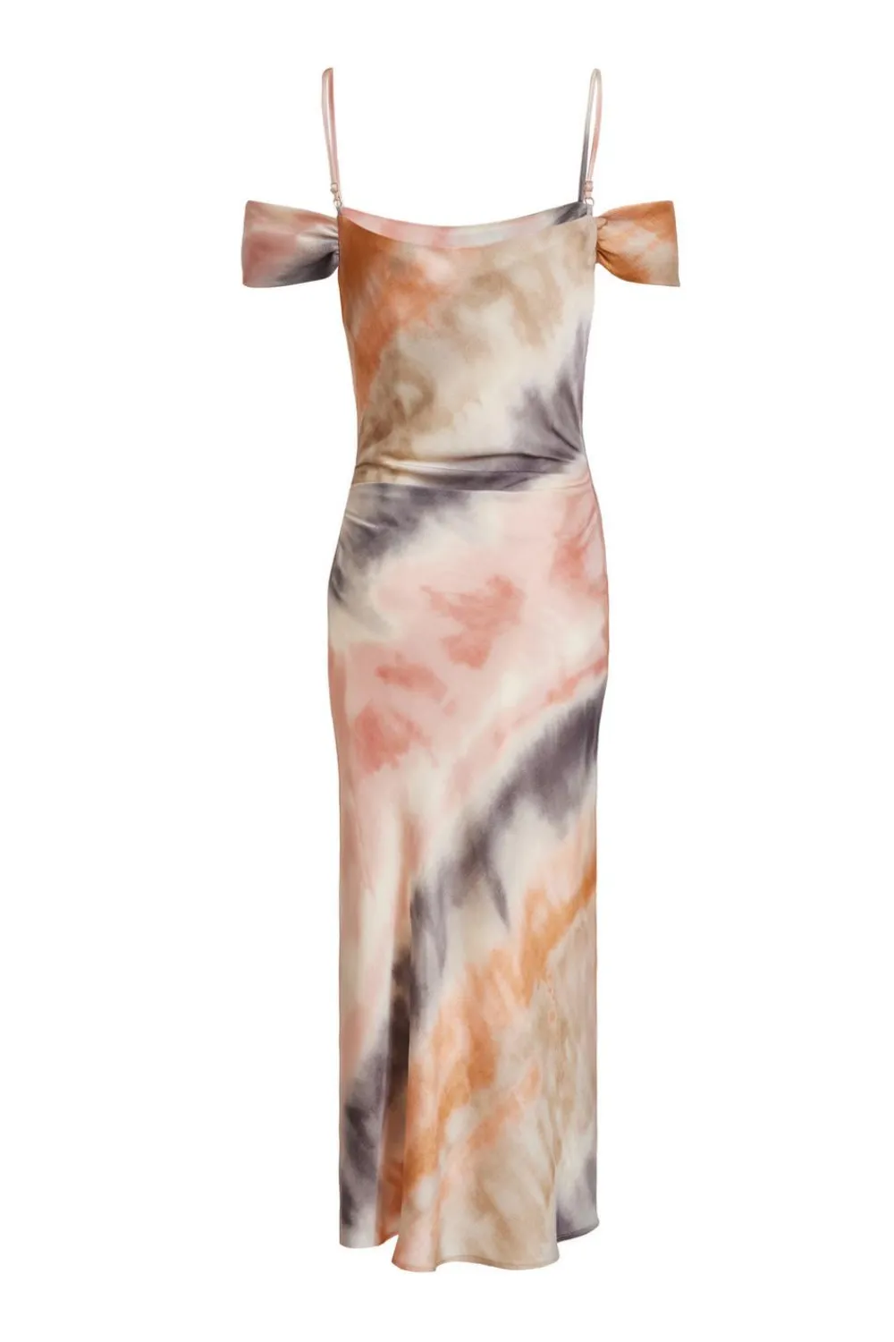 Quiz Day At The Races|Christening Guest>Satin Marble Print Midaxi Dress