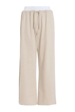 Quiz Trousers|Co-Ords>Satin Wide Leg Double Waist Jogger
