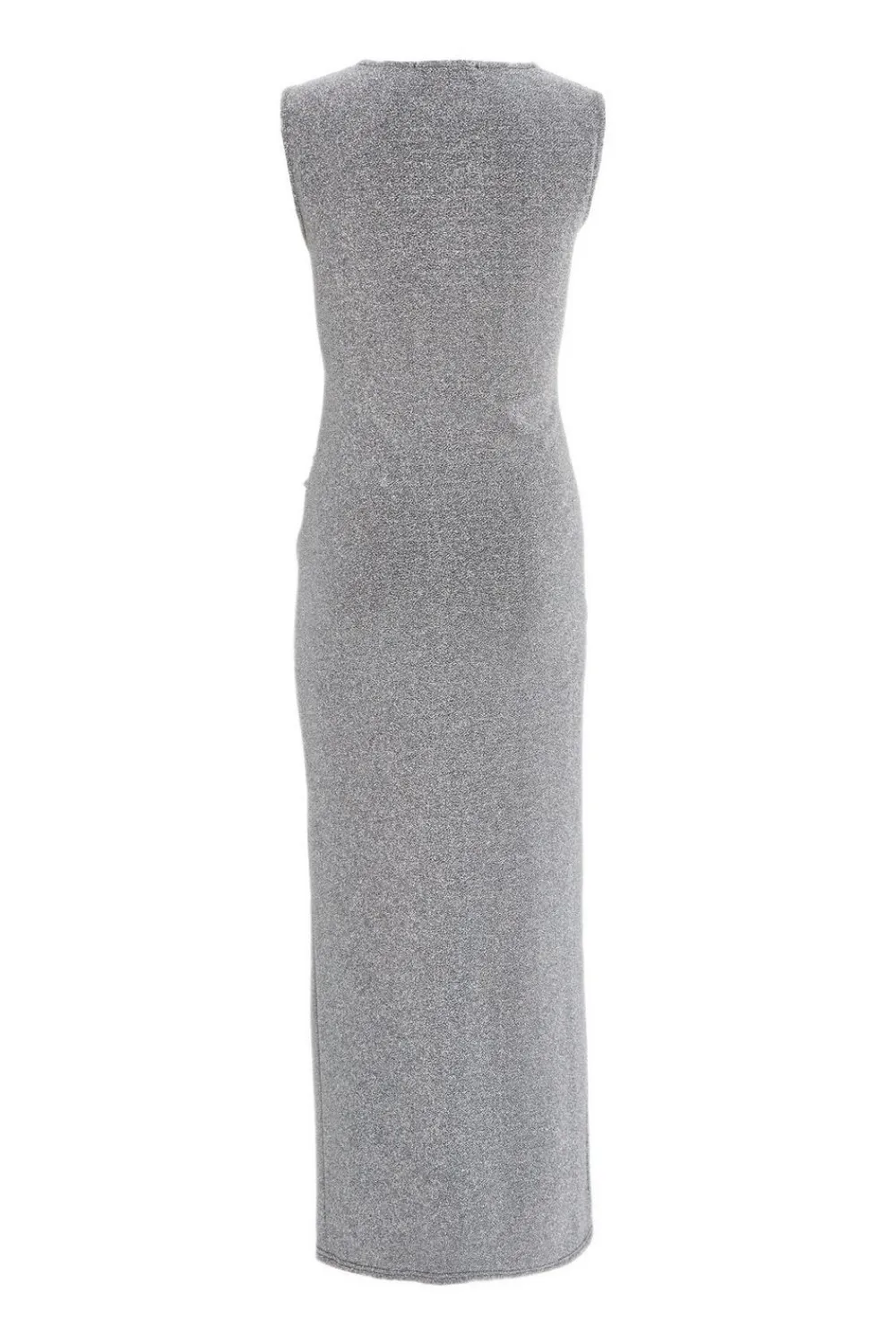 Quiz Evening Dresses|Occasion Dresses>Silver Cowl Neck Ruched Midi Dress