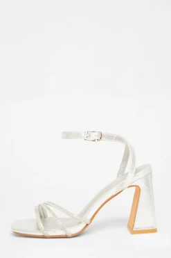 Quiz Shoe & Bag Sets|Occasion Shoes>Diamante Block Heels