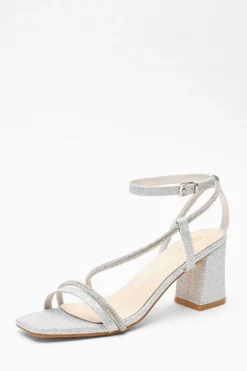 Quiz Shoe & Bag Sets|Occasion Shoes>Diamante Block Heeled Sandals