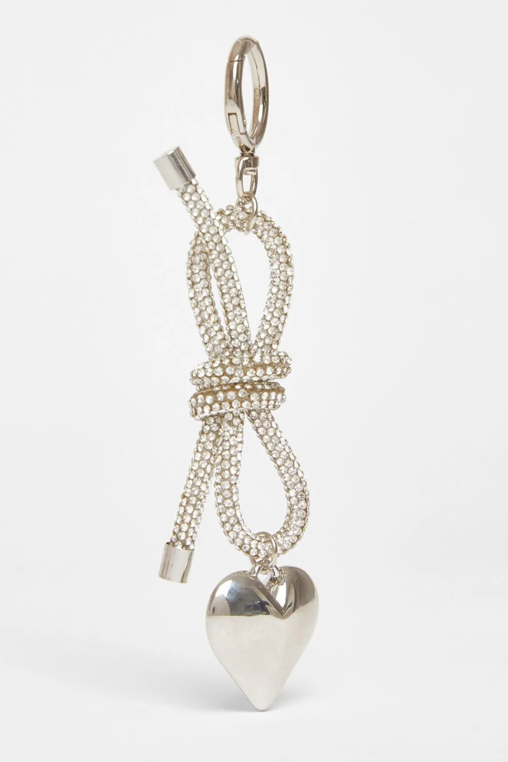 Quiz Bags>Silver Diamante Bow Bag Charm