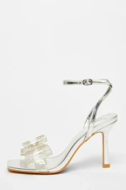 Quiz Sandals|Occasion Shoes>Diamante Bow Heels