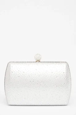 Quiz Wedding Accessories|Bags>Diamante Curve Box Bag