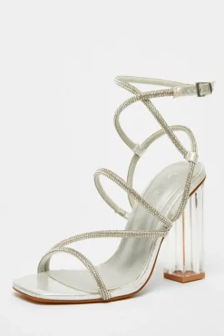 Quiz Occasion Shoes|Heels>Diamante Heeled Sandals