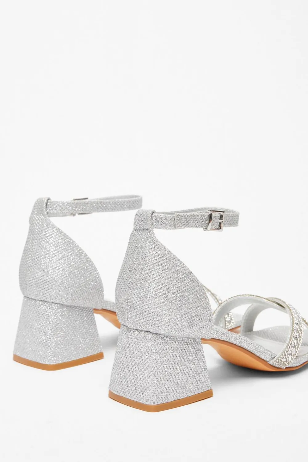 Quiz Shoe & Bag Sets|Occasion Shoes>Diamante Low Block Heels