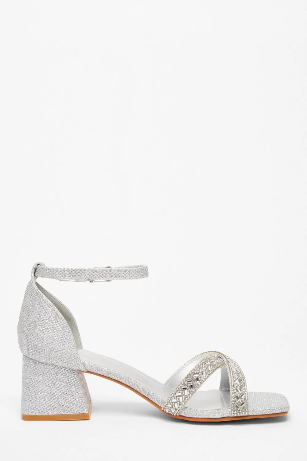 Quiz Shoe & Bag Sets|Occasion Shoes>Diamante Low Block Heels