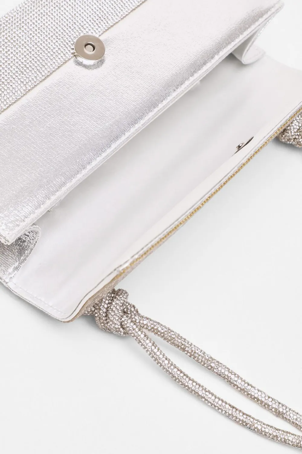 Quiz Bags|Shoe & Bag Sets>Silver Diamante Shoulder Bag