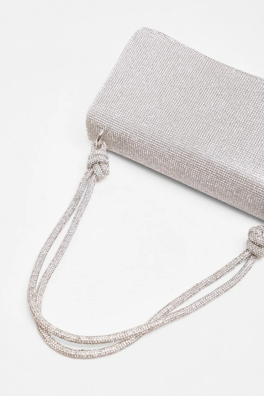 Quiz Bags|Shoe & Bag Sets>Silver Diamante Shoulder Bag