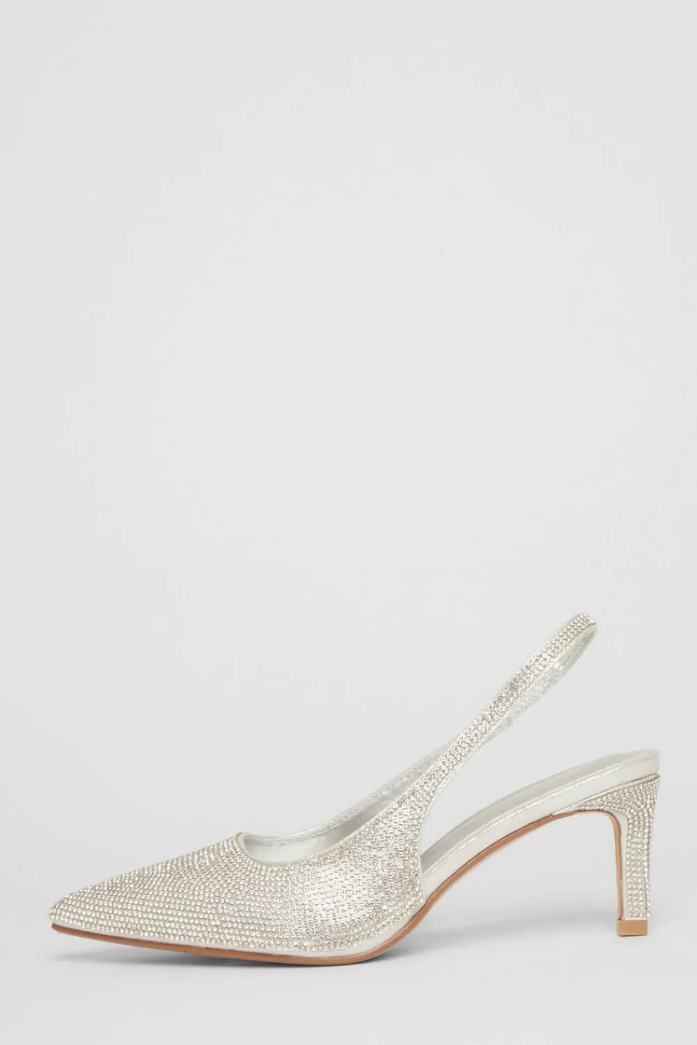 Quiz Shoe & Bag Sets|Occasion Shoes>Diamante Sling Back Heels