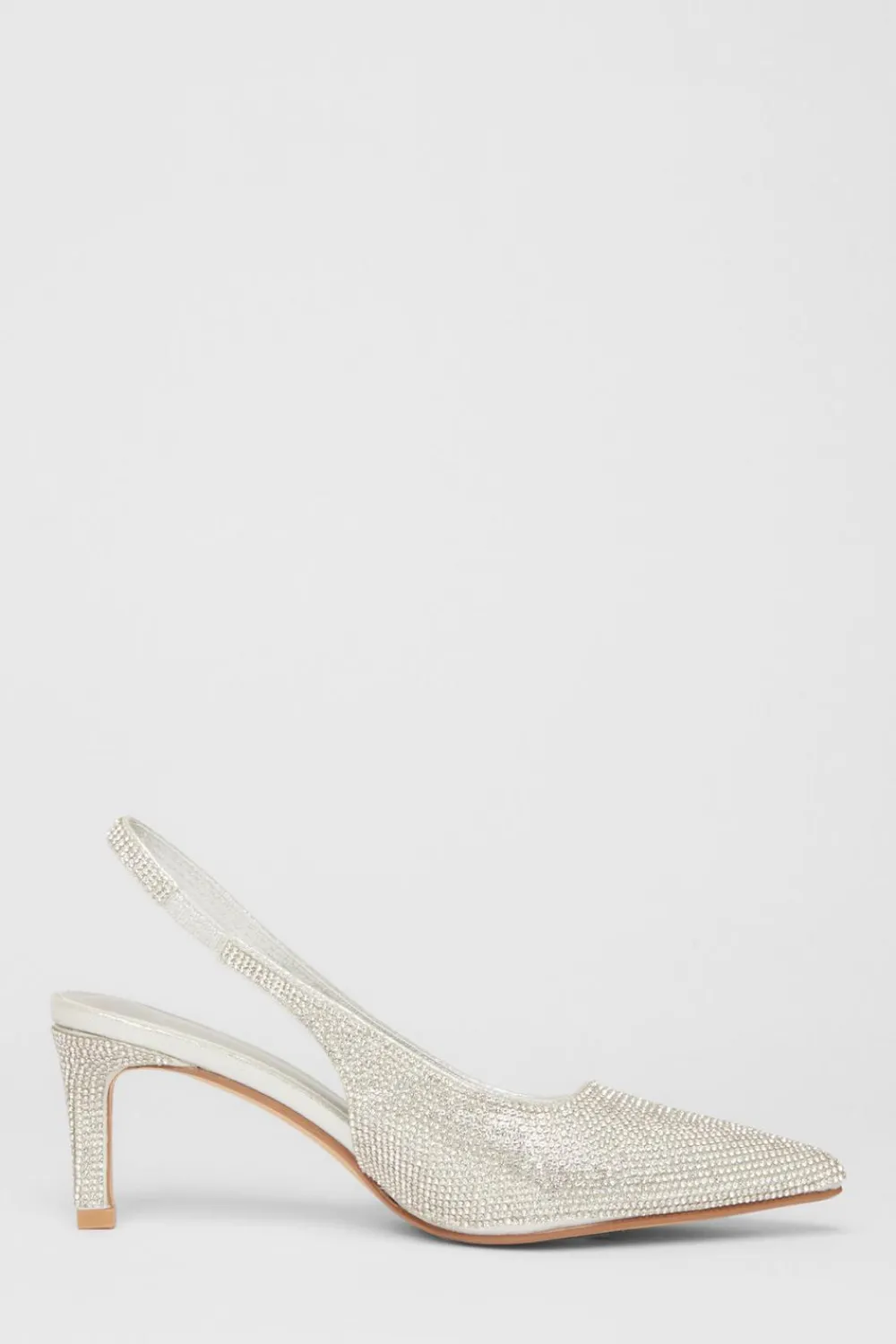 Quiz Shoe & Bag Sets|Occasion Shoes>Diamante Sling Back Heels