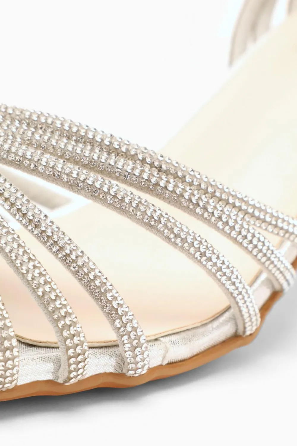 Quiz Shoe & Bag Sets|Occasion Shoes>Diamante Strap Low Heeled Sandals