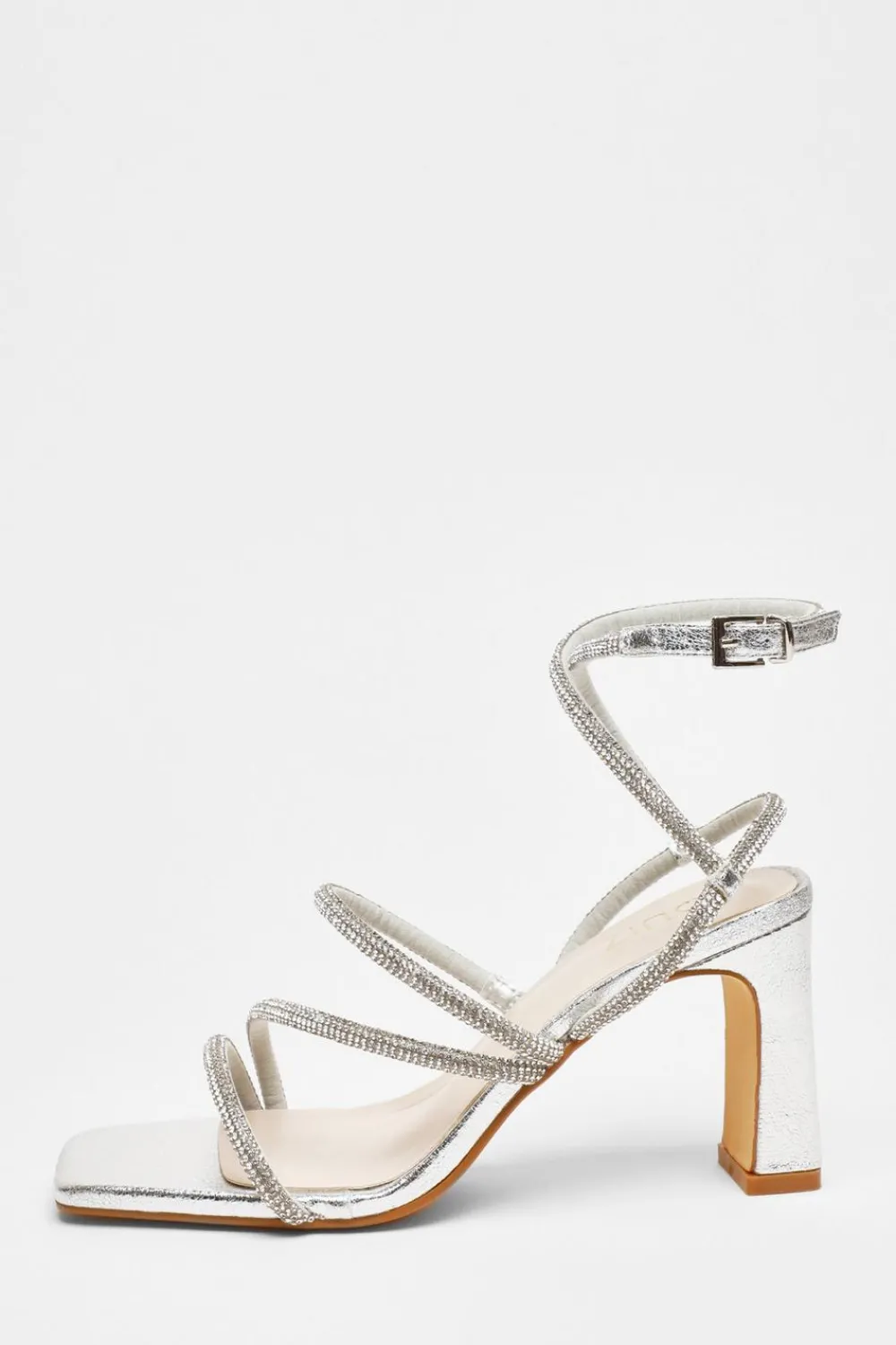 Quiz Shoe & Bag Sets|Occasion Shoes>Diamante Strappy Block Heeled Sandals