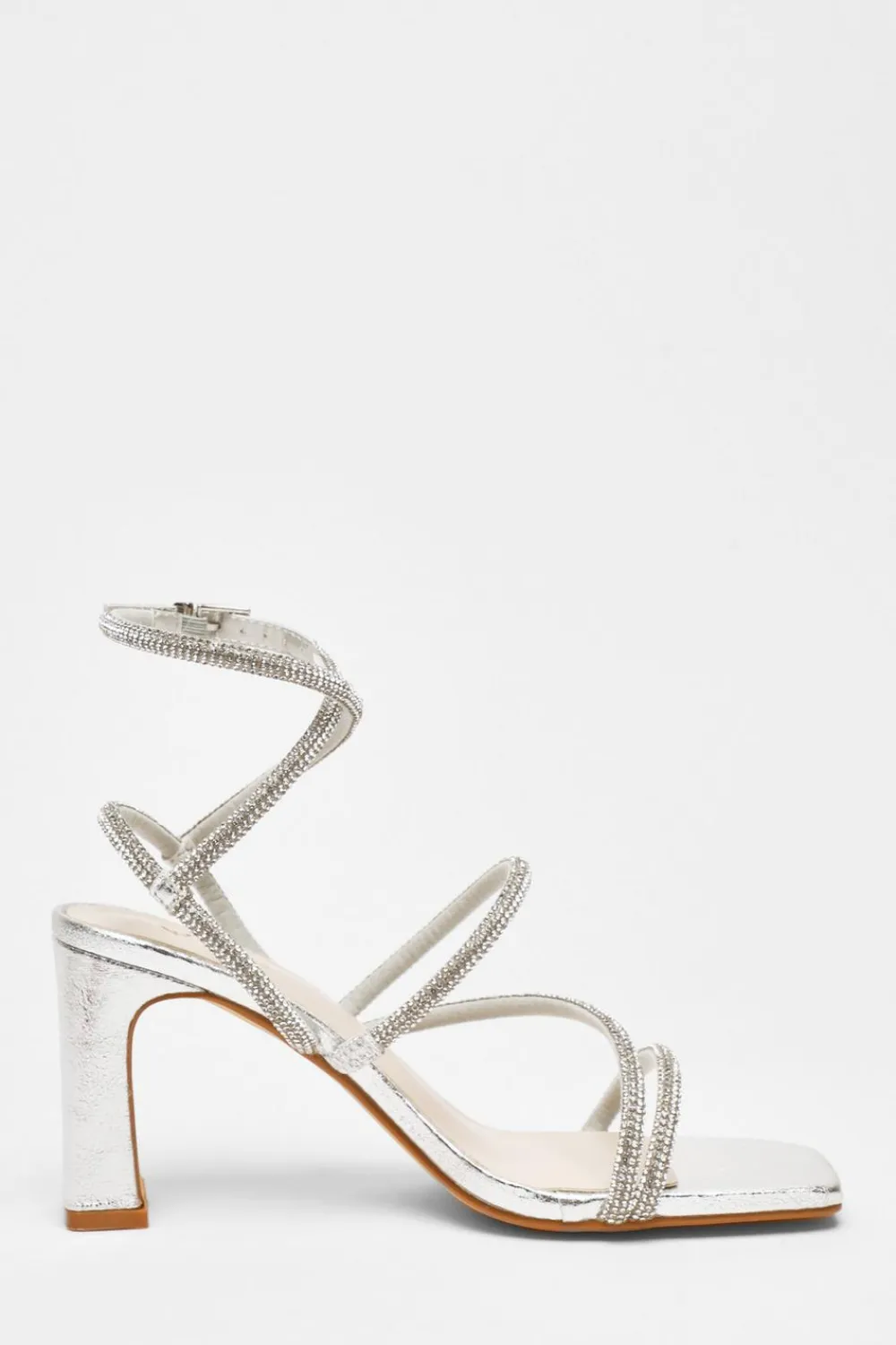 Quiz Shoe & Bag Sets|Occasion Shoes>Diamante Strappy Block Heeled Sandals