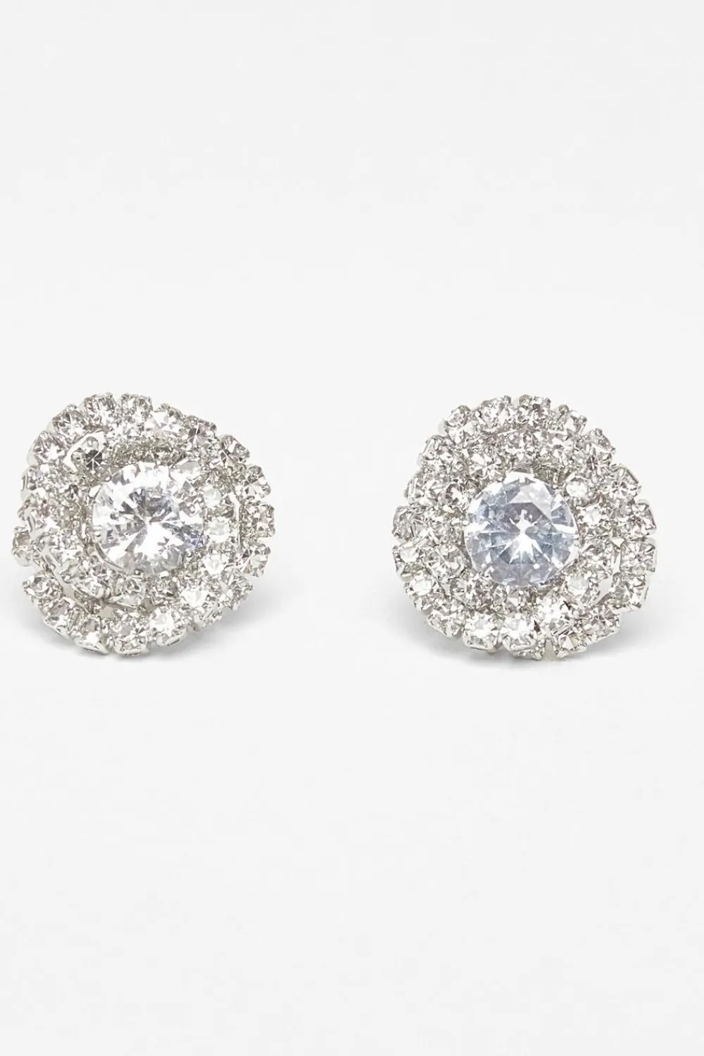 Quiz Wedding Accessories|Jewellery>Diamante Swirl Earrings