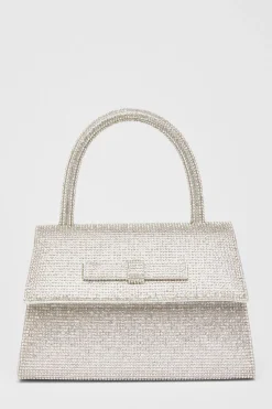 Quiz Wedding Accessories|Bags>Diamante Top Handle Bag