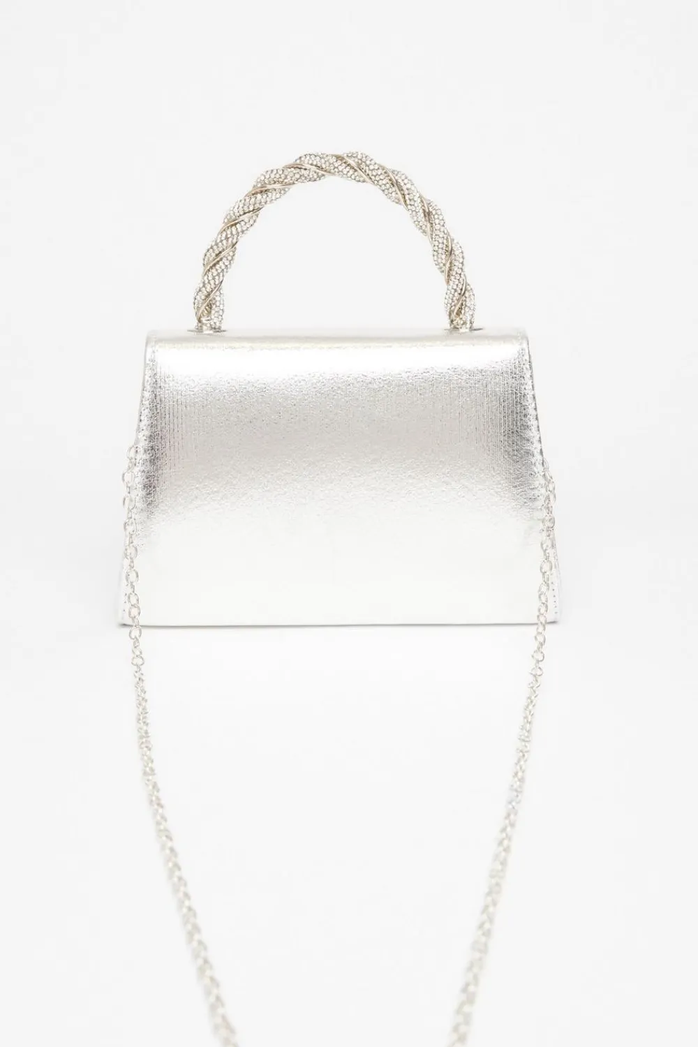 Quiz Wedding Accessories|Bags>Diamante Twist Top Handle Bag