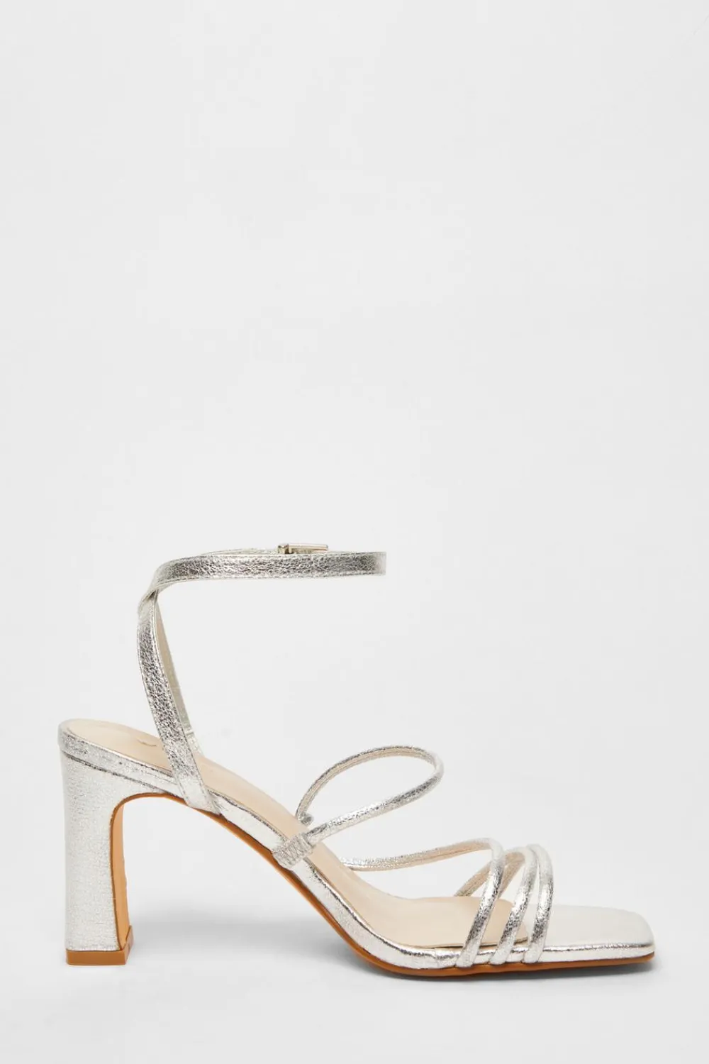 Quiz Sandals|Occasion Shoes>Faux Leather Strappy Heeled Sandals
