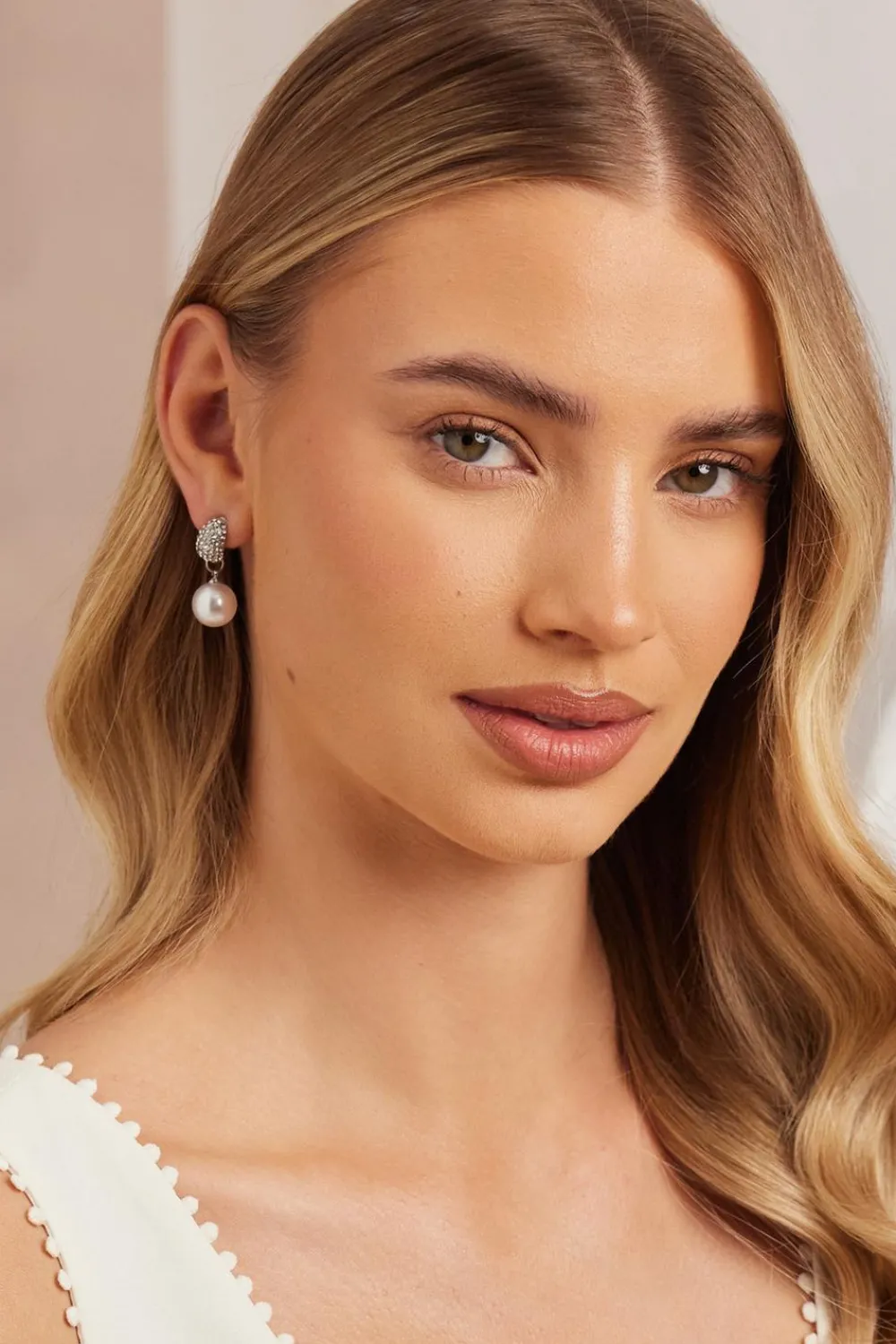 Quiz Wedding Accessories|Jewellery>Silver Pearl Drop Earrings