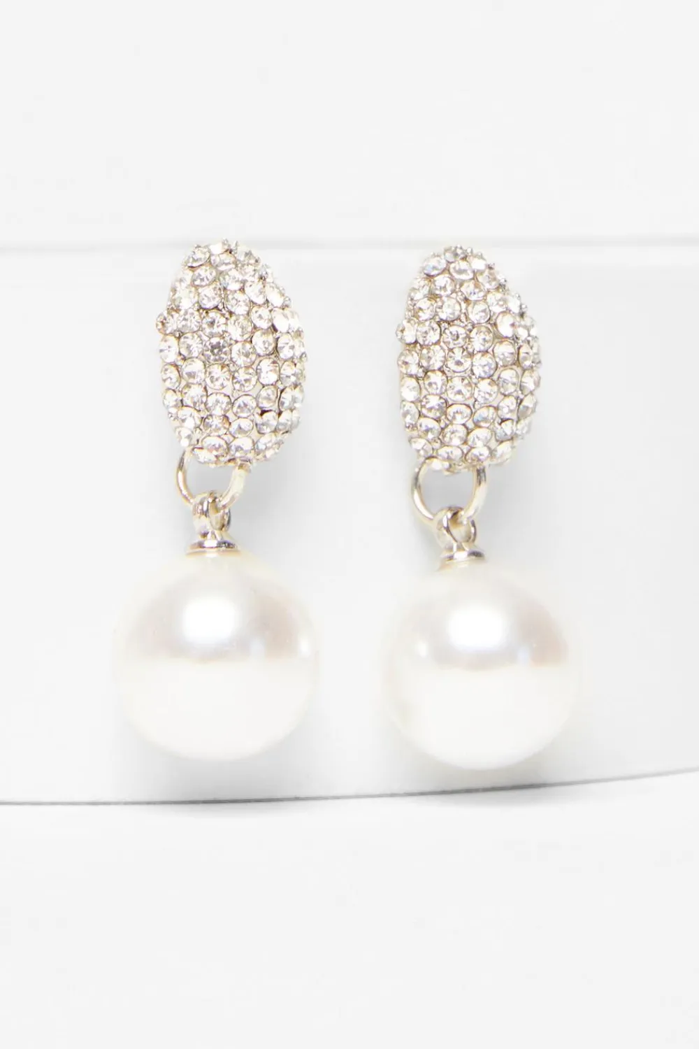 Quiz Wedding Accessories|Jewellery>Silver Pearl Drop Earrings
