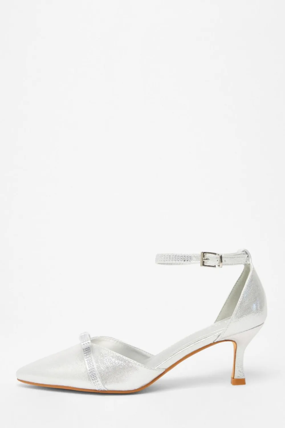 Quiz Sandals|Occasion Shoes>Shimmer Bow Court Heels