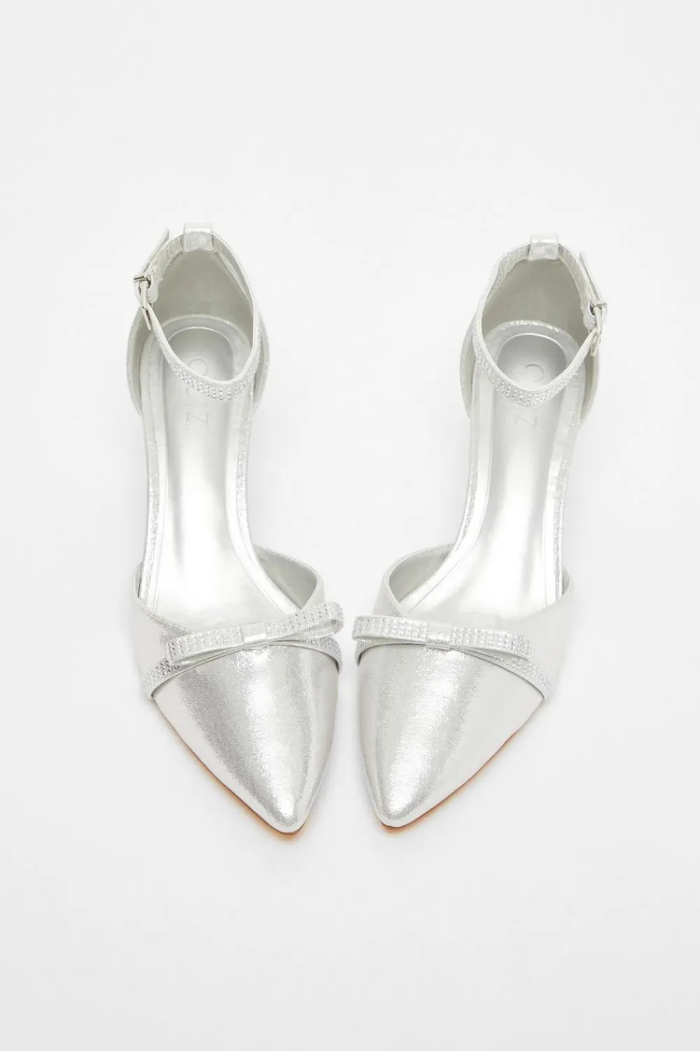 Quiz Sandals|Occasion Shoes>Shimmer Bow Court Heels