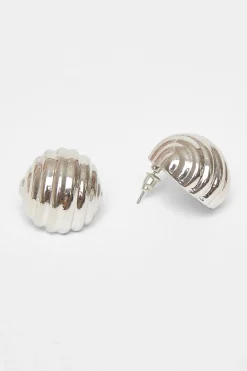 Quiz Jewellery|Earrings>Textured Dome Stud Earrings