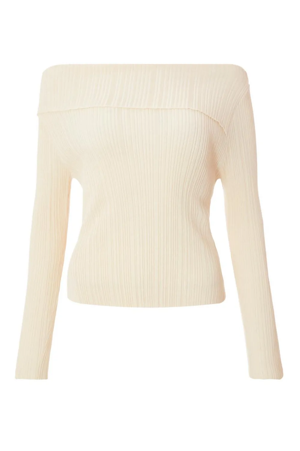 Quiz Going Out Tops|Bardot Tops>Stone Bardot Knitted Top