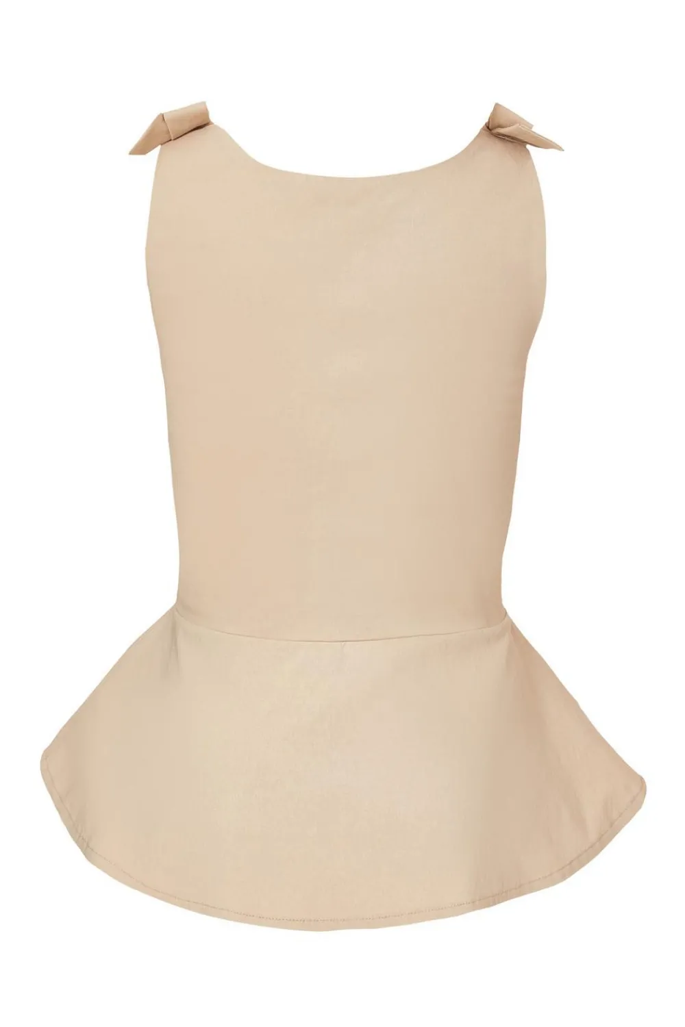 Quiz Going Out Tops|Tops>Stone Bow Strap Peplum Top