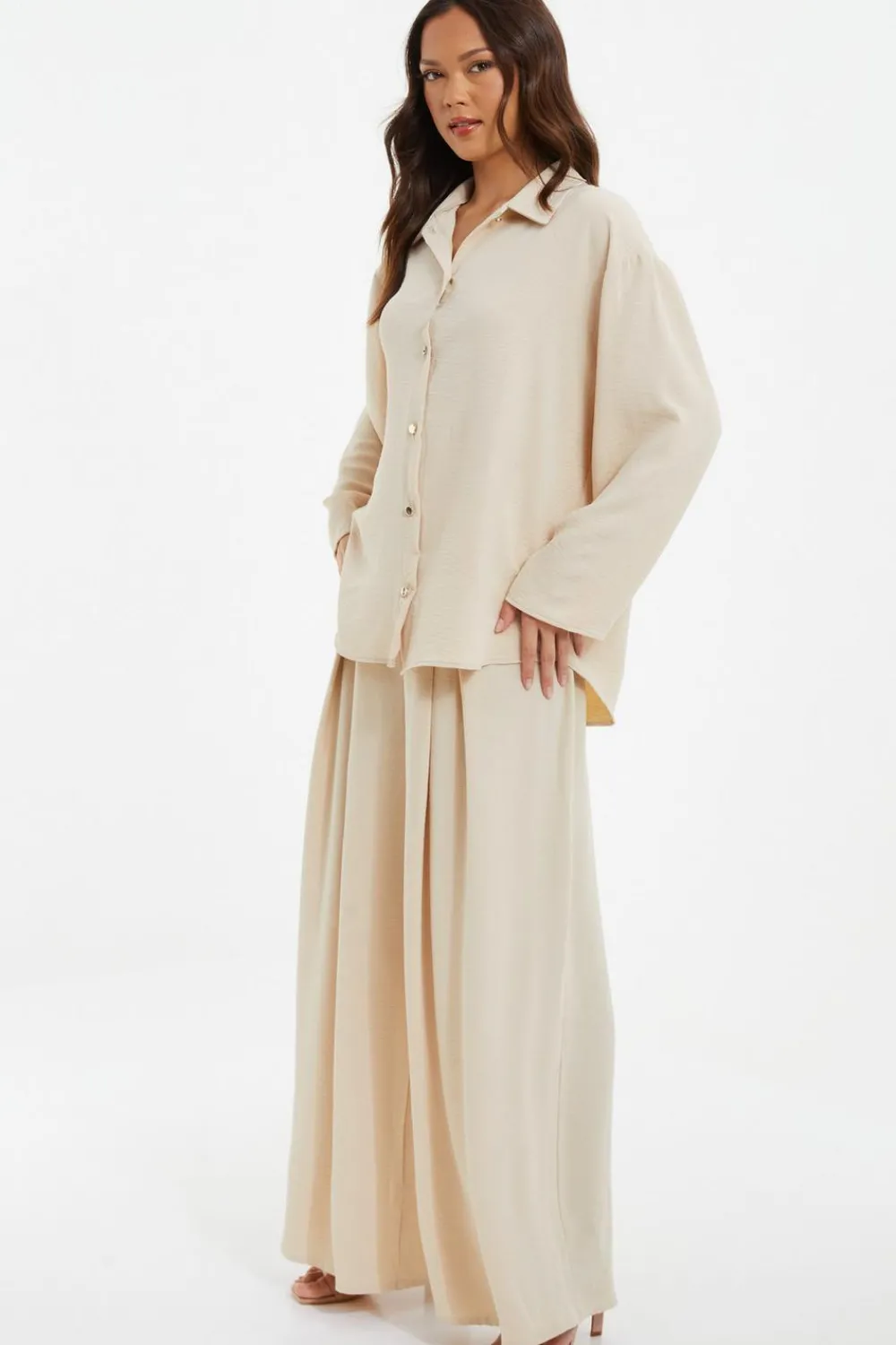 Quiz Shirts & Blouses|Day Tops>Stone Button Down Shirt
