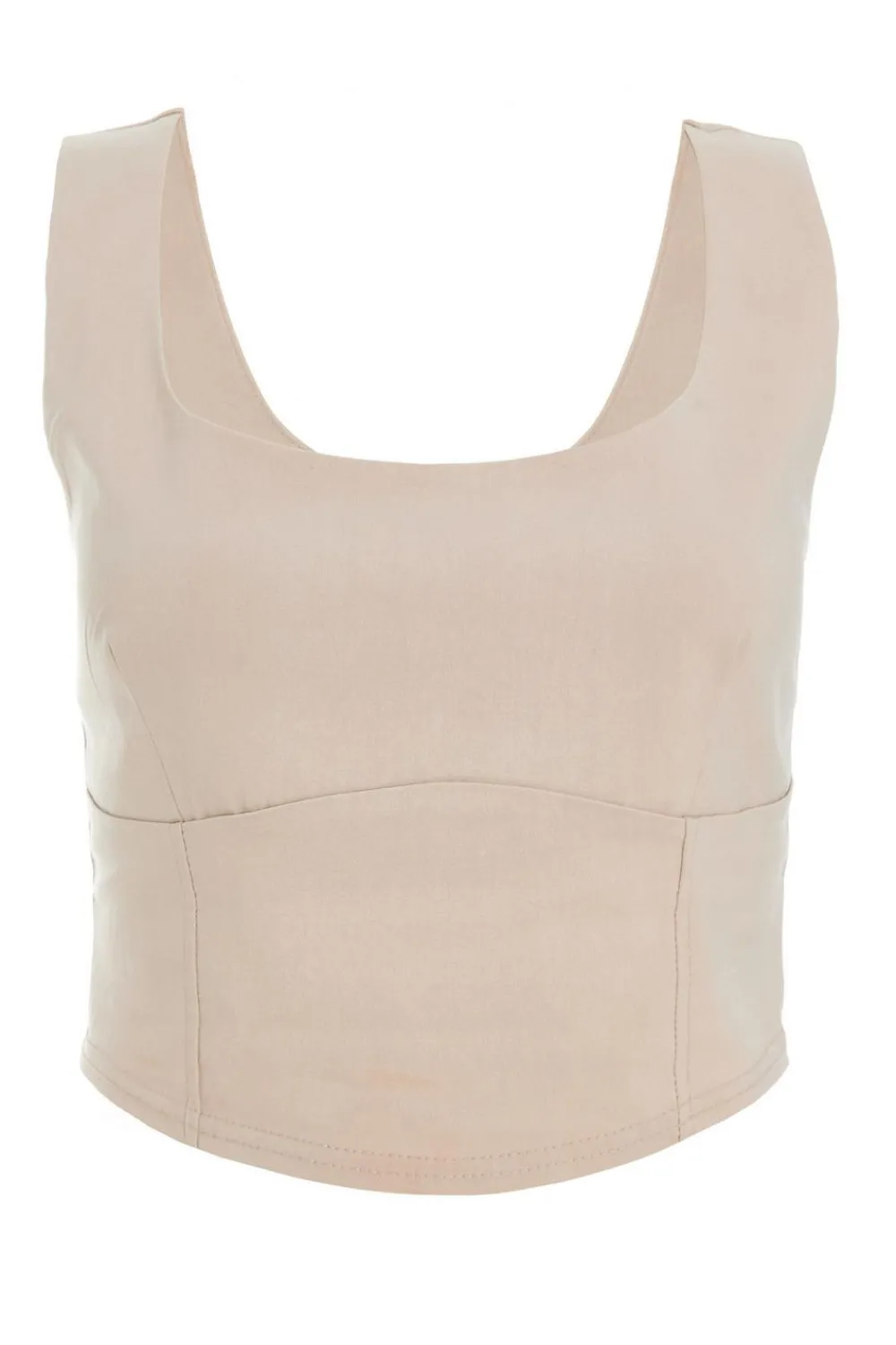 Quiz Crop Tops|Tops>Corset Detail Crop Top