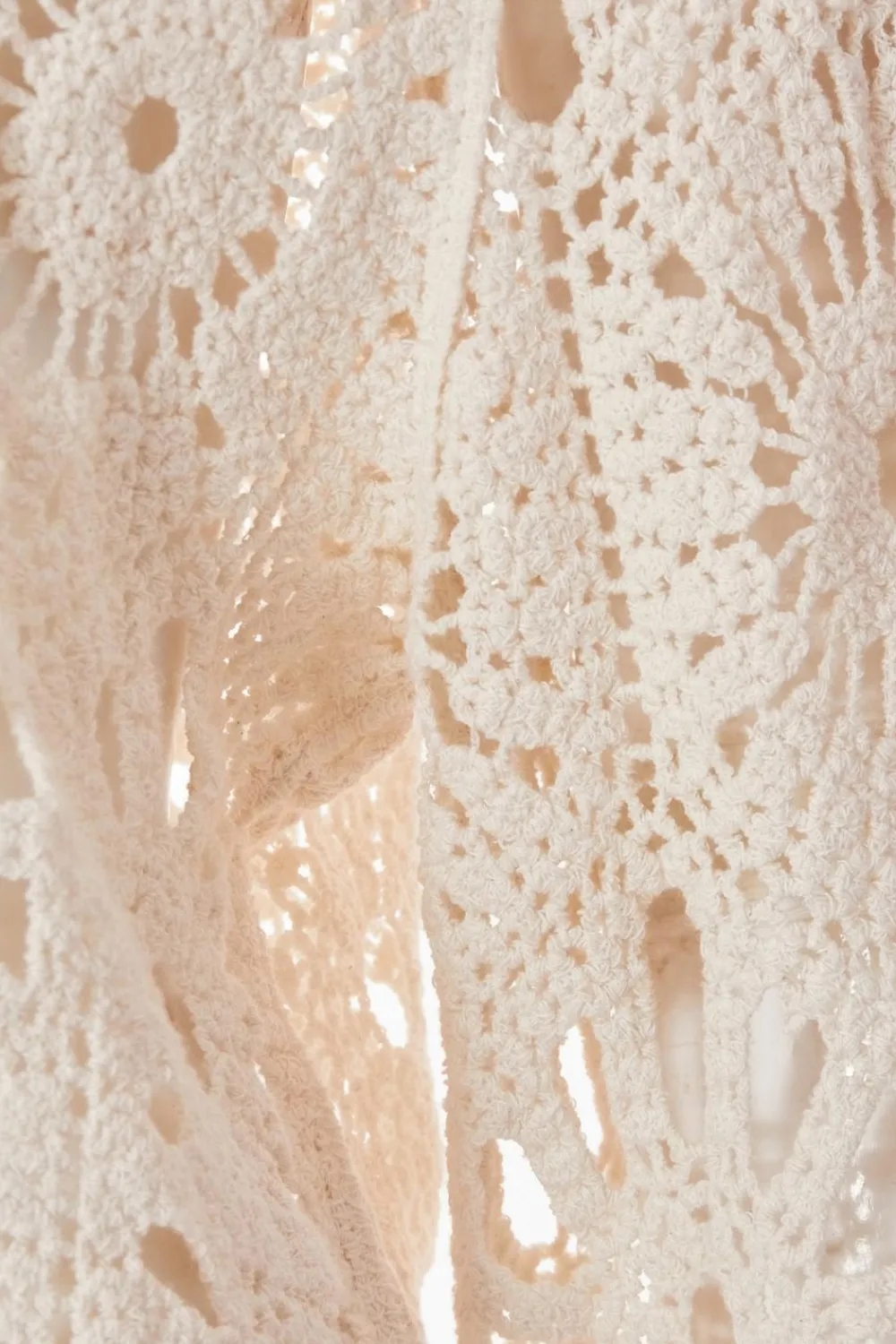 Quiz Summer Tops|Day Tops>Stone Crochet Tie Front Cardigan